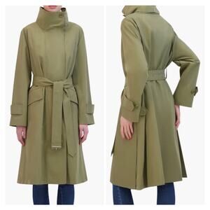 Brand New with Tags REBECCA MINKOFF oversized Olive Trench Coat